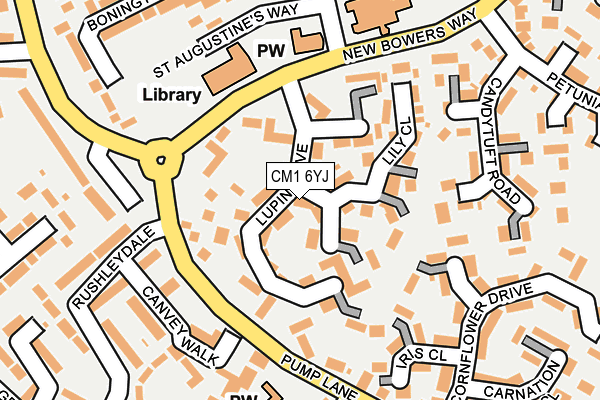 CM1 6YJ map - OS OpenMap – Local (Ordnance Survey)