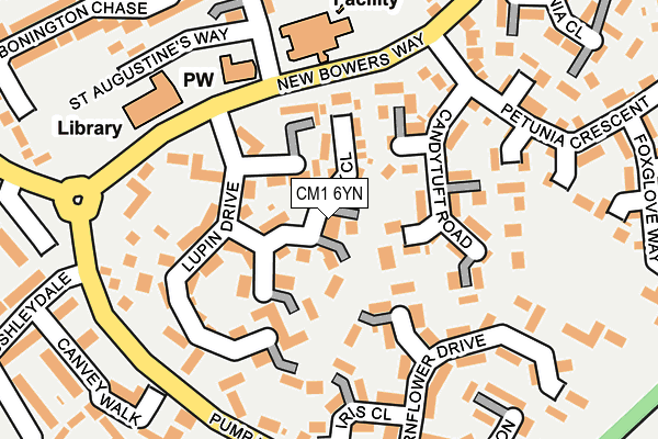 CM1 6YN map - OS OpenMap – Local (Ordnance Survey)
