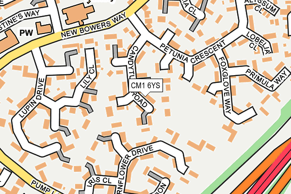 CM1 6YS map - OS OpenMap – Local (Ordnance Survey)