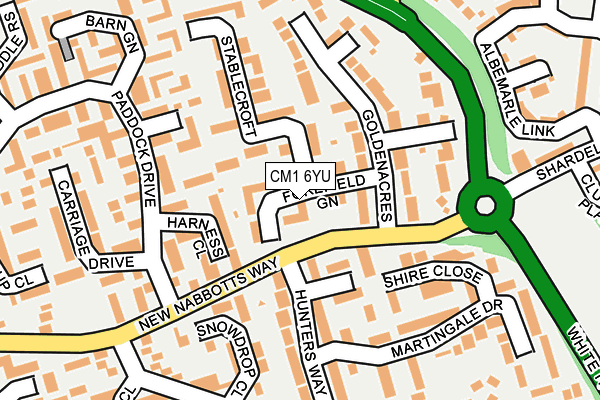 CM1 6YU map - OS OpenMap – Local (Ordnance Survey)