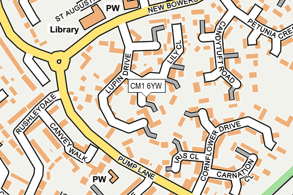 CM1 6YW map - OS OpenMap – Local (Ordnance Survey)