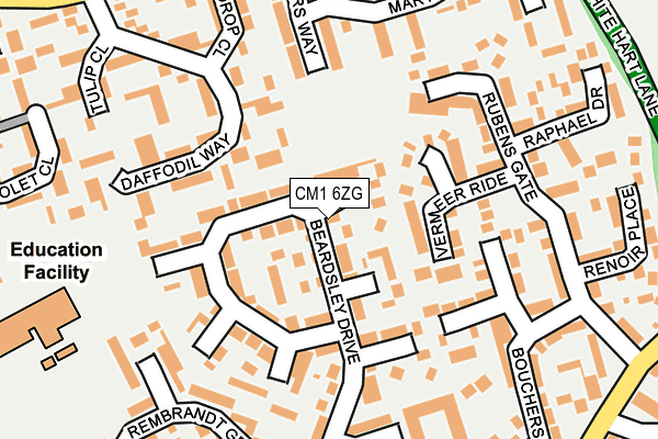 CM1 6ZG map - OS OpenMap – Local (Ordnance Survey)
