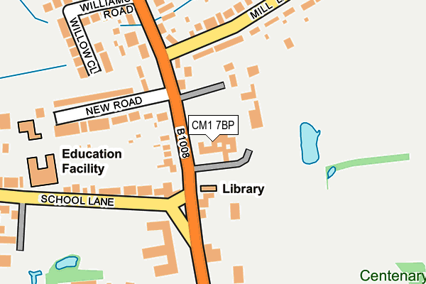 CM1 7BP map - OS OpenMap – Local (Ordnance Survey)