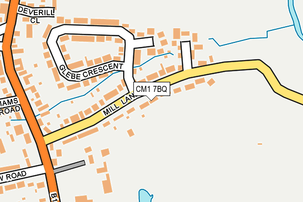 CM1 7BQ map - OS OpenMap – Local (Ordnance Survey)