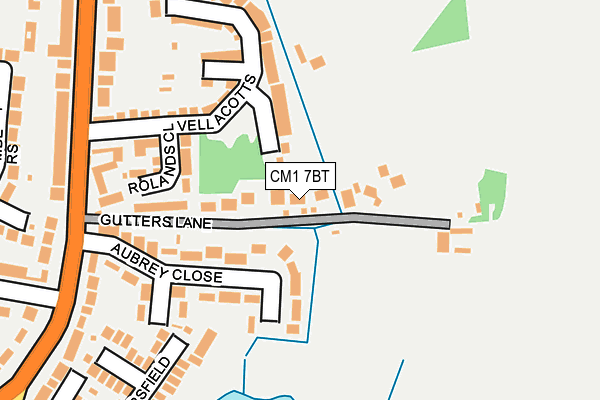 CM1 7BT map - OS OpenMap – Local (Ordnance Survey)