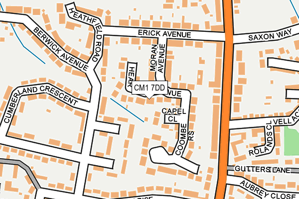 CM1 7DD map - OS OpenMap – Local (Ordnance Survey)