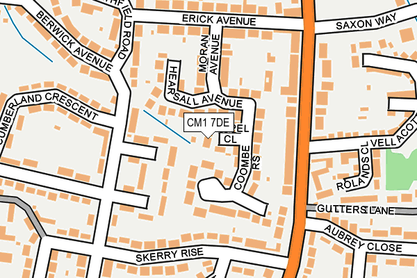 CM1 7DE map - OS OpenMap – Local (Ordnance Survey)