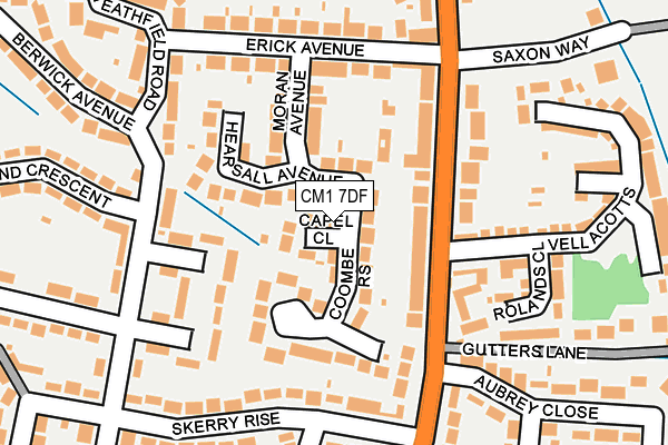 CM1 7DF map - OS OpenMap – Local (Ordnance Survey)