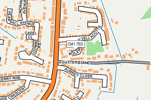 CM1 7ED map - OS OpenMap – Local (Ordnance Survey)