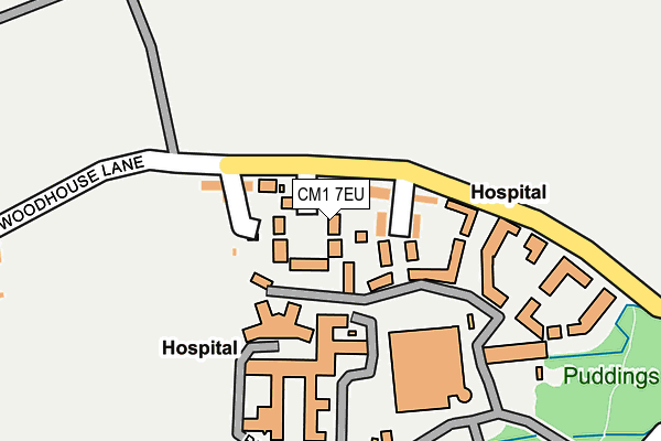 CM1 7EU map - OS OpenMap – Local (Ordnance Survey)