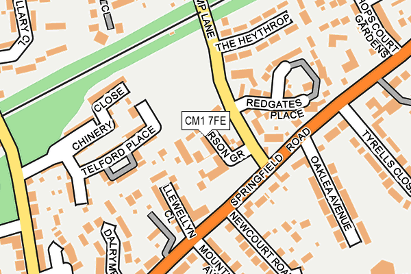 CM1 7FE map - OS OpenMap – Local (Ordnance Survey)