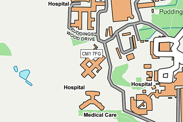 CM1 7FG map - OS OpenMap – Local (Ordnance Survey)