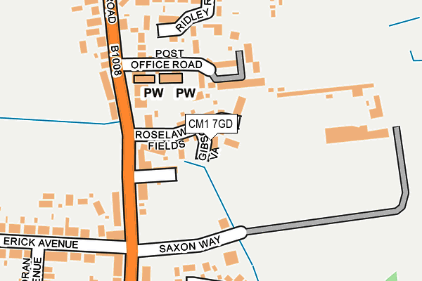 CM1 7GD map - OS OpenMap – Local (Ordnance Survey)