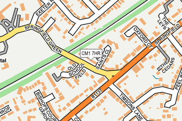 CM1 7HR map - OS OpenMap – Local (Ordnance Survey)