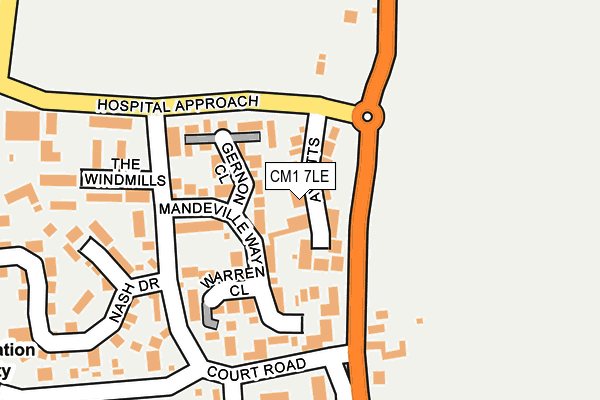 CM1 7LE map - OS OpenMap – Local (Ordnance Survey)