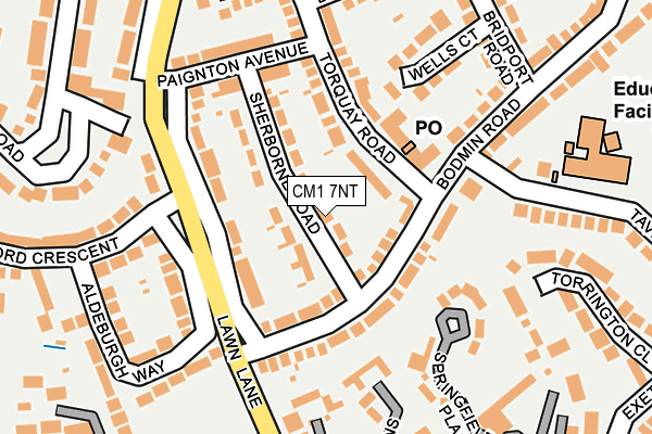 CM1 7NT map - OS OpenMap – Local (Ordnance Survey)