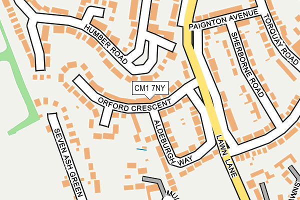 CM1 7NY map - OS OpenMap – Local (Ordnance Survey)