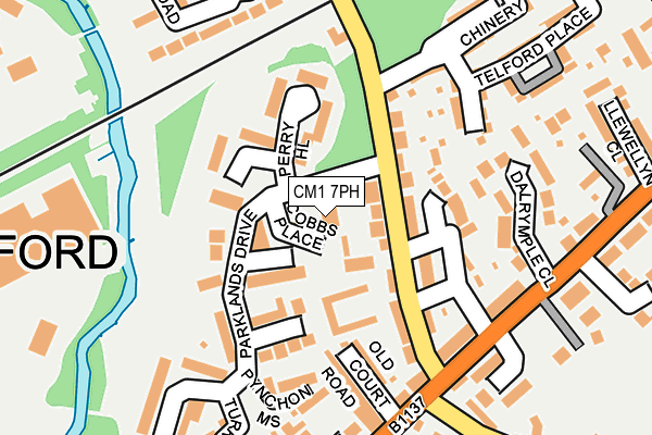 CM1 7PH map - OS OpenMap – Local (Ordnance Survey)