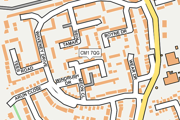 CM1 7QG map - OS OpenMap – Local (Ordnance Survey)