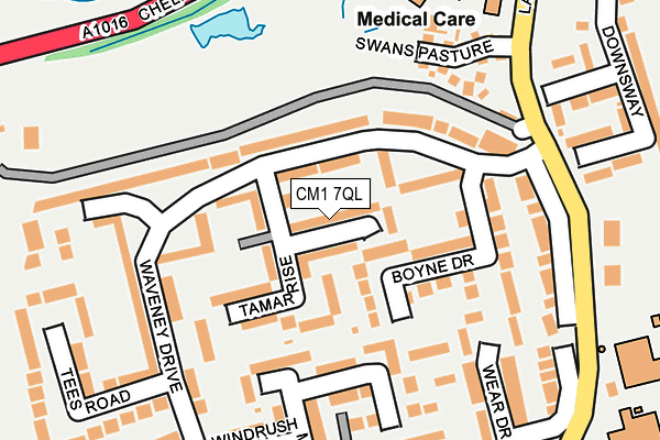 CM1 7QL map - OS OpenMap – Local (Ordnance Survey)