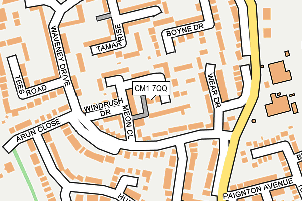CM1 7QQ map - OS OpenMap – Local (Ordnance Survey)
