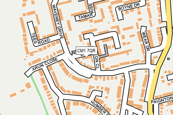 CM1 7QR map - OS OpenMap – Local (Ordnance Survey)