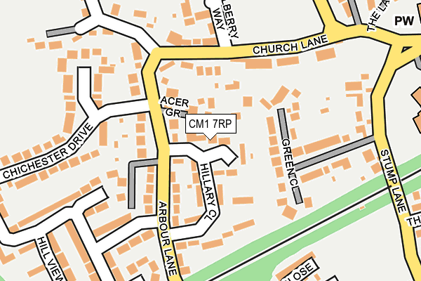 CM1 7RP map - OS OpenMap – Local (Ordnance Survey)
