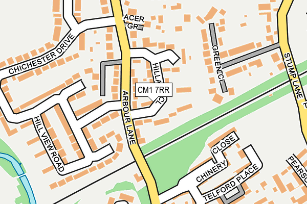 CM1 7RR map - OS OpenMap – Local (Ordnance Survey)