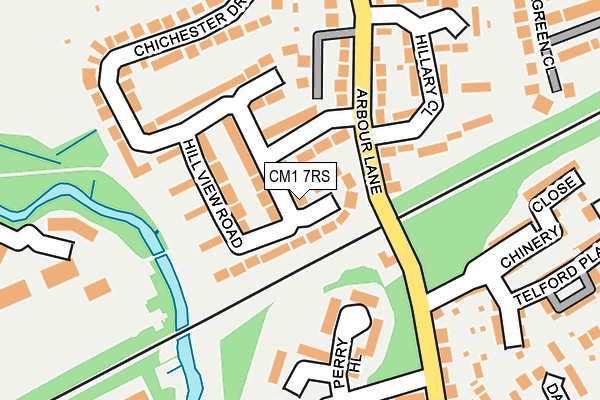 CM1 7RS map - OS OpenMap – Local (Ordnance Survey)