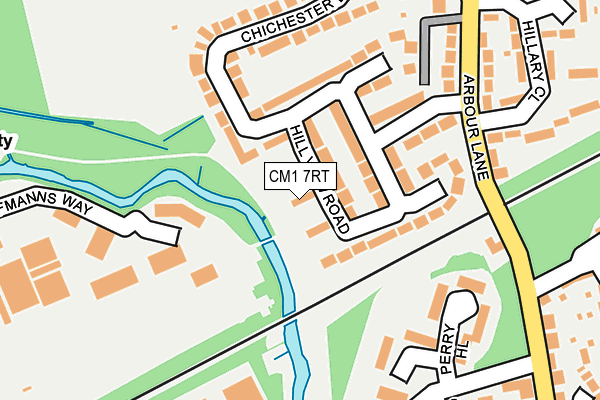 CM1 7RT map - OS OpenMap – Local (Ordnance Survey)