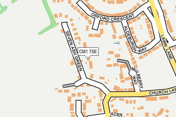 CM1 7SE map - OS OpenMap – Local (Ordnance Survey)