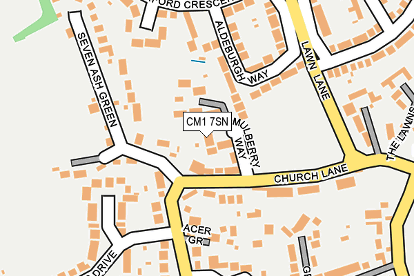 CM1 7SN map - OS OpenMap – Local (Ordnance Survey)
