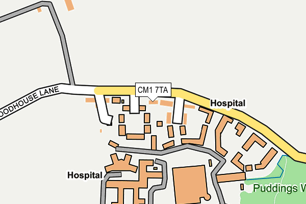 CM1 7TA map - OS OpenMap – Local (Ordnance Survey)