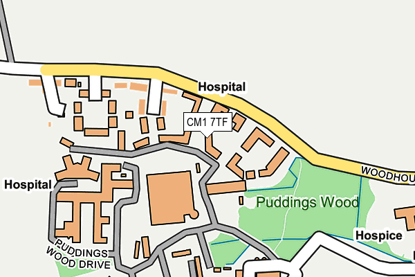 CM1 7TF map - OS OpenMap – Local (Ordnance Survey)