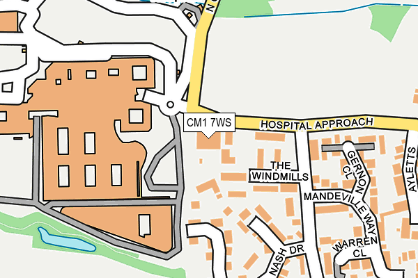 CM1 7WS map - OS OpenMap – Local (Ordnance Survey)