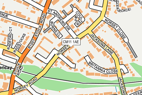 CM11 1AE map - OS OpenMap – Local (Ordnance Survey)