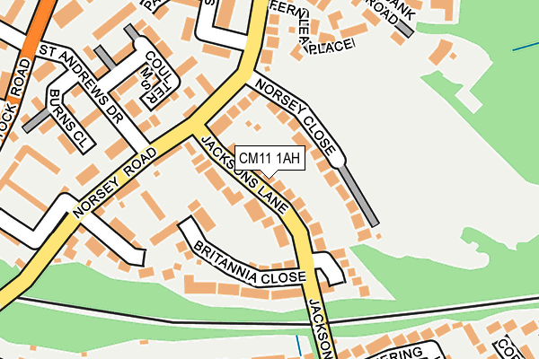 CM11 1AH map - OS OpenMap – Local (Ordnance Survey)