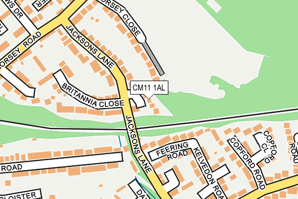 CM11 1AL map - OS OpenMap – Local (Ordnance Survey)