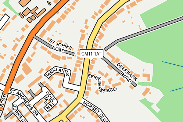 CM11 1AT map - OS OpenMap – Local (Ordnance Survey)