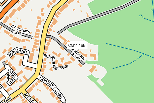 CM11 1BB map - OS OpenMap – Local (Ordnance Survey)