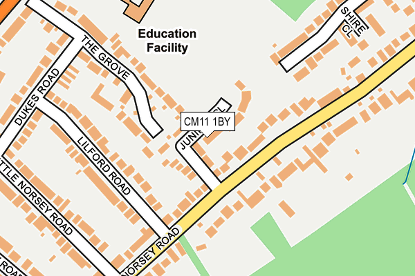 CM11 1BY map - OS OpenMap – Local (Ordnance Survey)