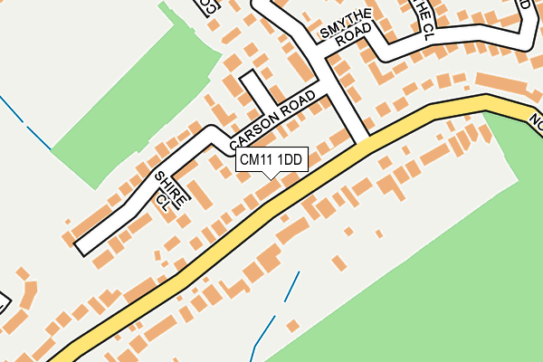 CM11 1DD map - OS OpenMap – Local (Ordnance Survey)