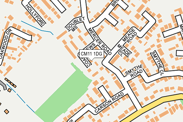 CM11 1DG map - OS OpenMap – Local (Ordnance Survey)