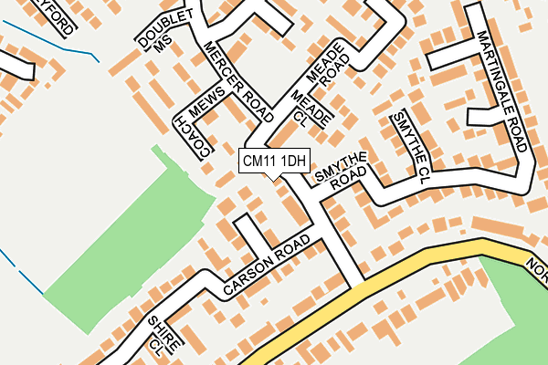 CM11 1DH map - OS OpenMap – Local (Ordnance Survey)