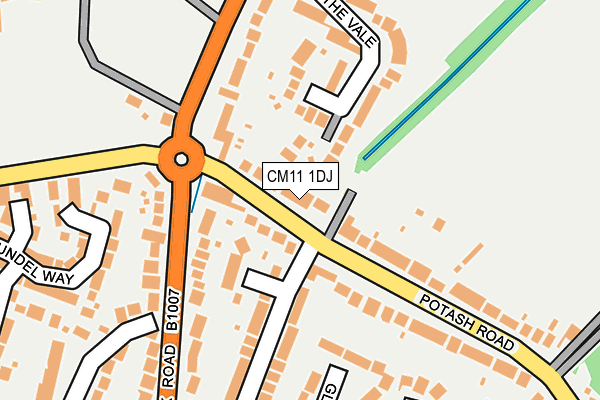 CM11 1DJ map - OS OpenMap – Local (Ordnance Survey)