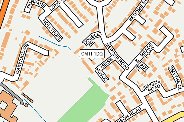 CM11 1DQ map - OS OpenMap – Local (Ordnance Survey)