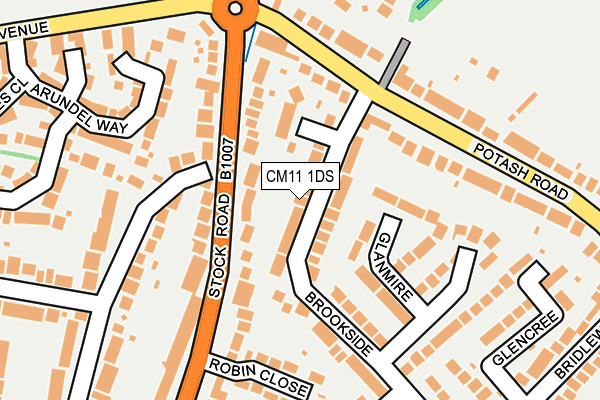 CM11 1DS map - OS OpenMap – Local (Ordnance Survey)