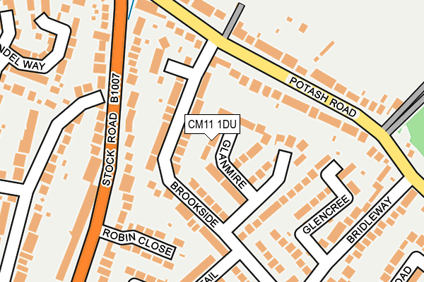 CM11 1DU map - OS OpenMap – Local (Ordnance Survey)