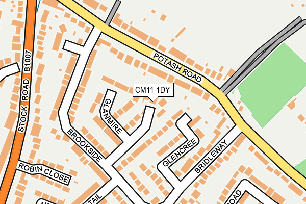CM11 1DY map - OS OpenMap – Local (Ordnance Survey)