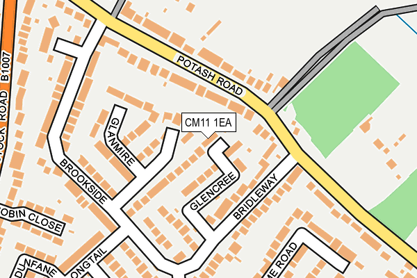 CM11 1EA map - OS OpenMap – Local (Ordnance Survey)